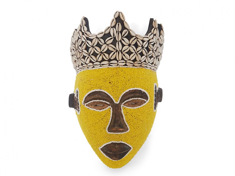 Large Yellow Bamileke Mask